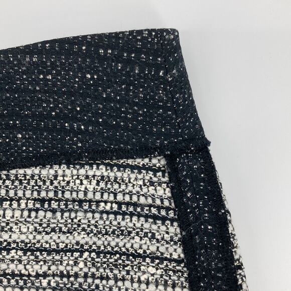 Worth Womens Black White Tweed Panel A-Line Skirt Size 8 - Picture 5 of 16